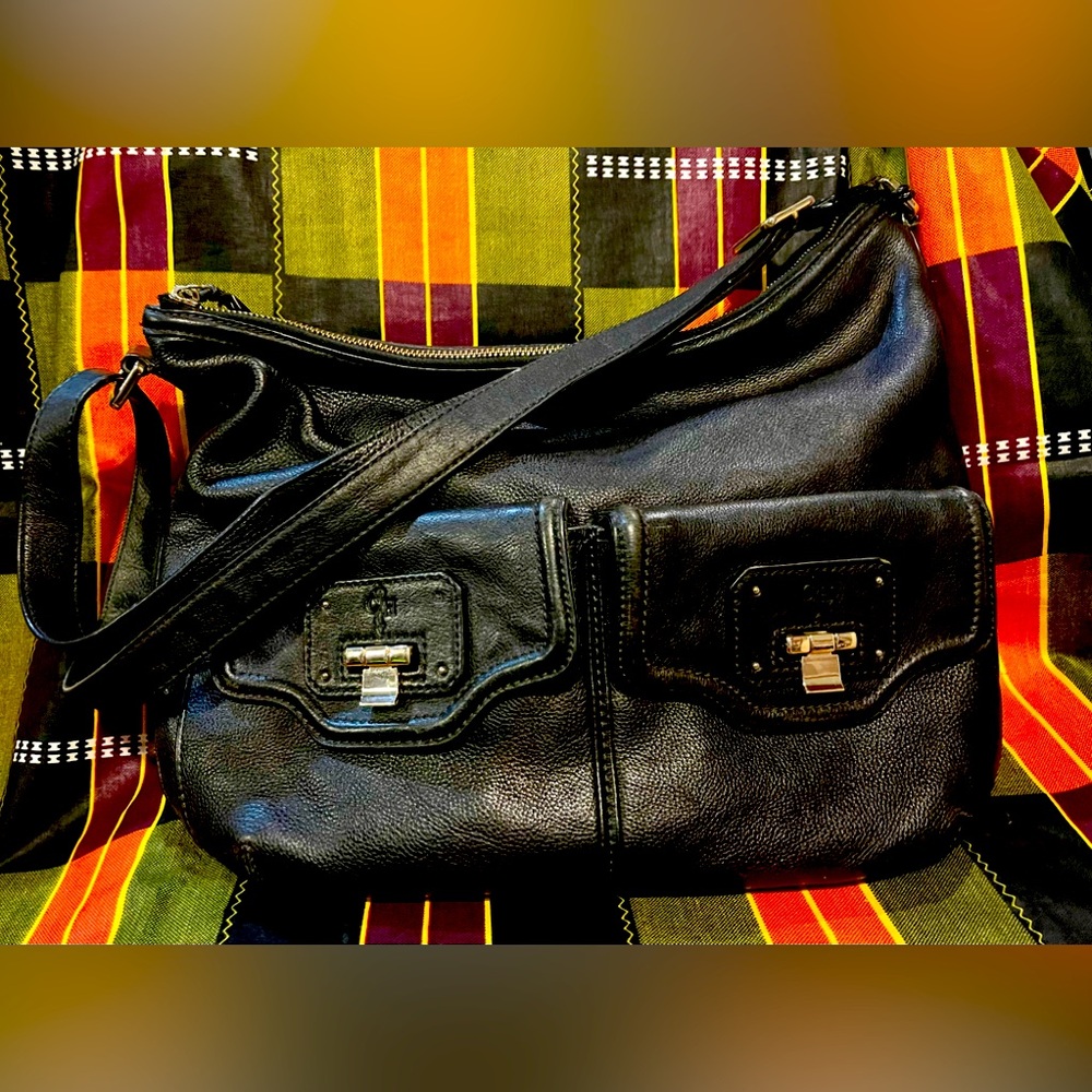 Cole Haan Black Pebble Leather Hand/Shoulder Bag